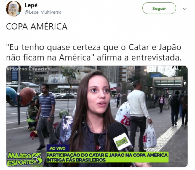 Memes ironizam Catar e Japão na Copa América