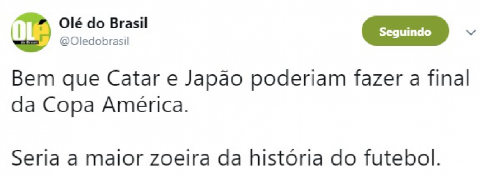 Memes ironizam Catar e Japão na Copa América