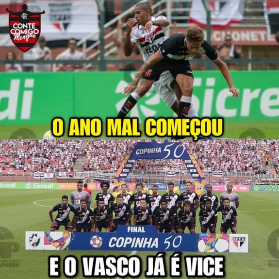 Vasco não escapa dos memes após derrota na final da Copa São Paulo