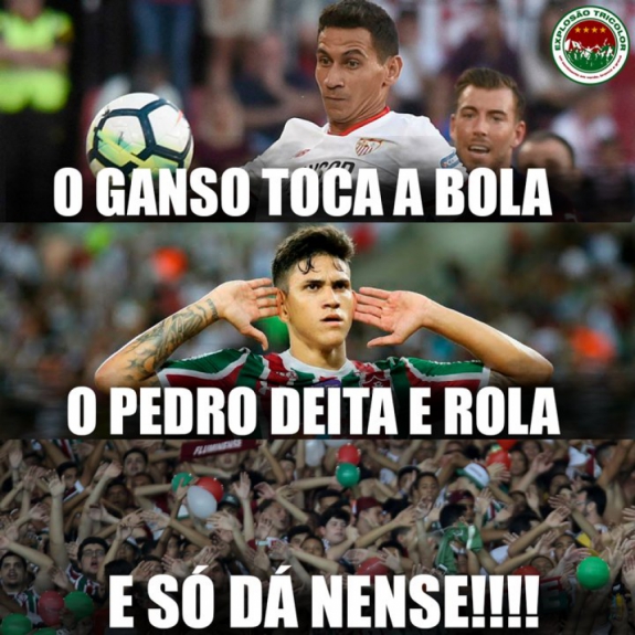 Torcedores do Fluminense comemoram acerto com PH Ganso