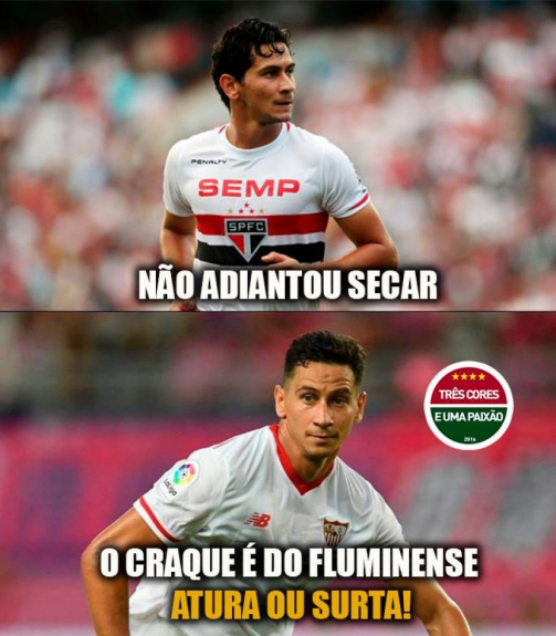 Torcedores do Fluminense comemoram acerto com PH Ganso