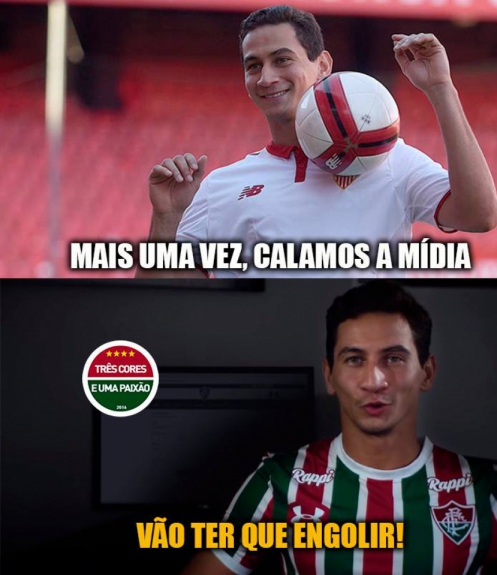 Torcedores do Fluminense comemoram acerto com PH Ganso