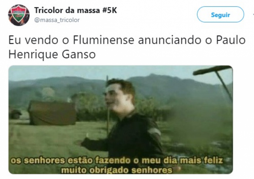Torcedores do Fluminense comemoram acerto com PH Ganso