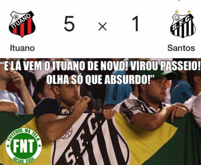 Os melhores memes da goleada do Ituano sobre o Santos