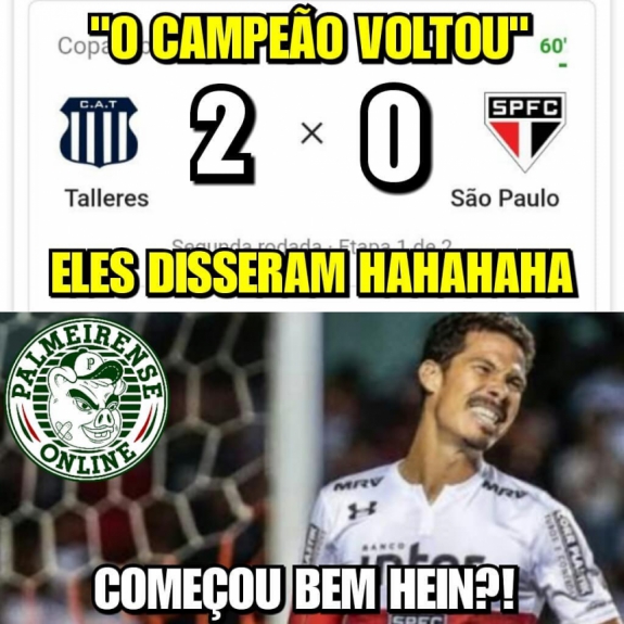 Rivais não perdoaram derrota do São Paulo para o Talleres