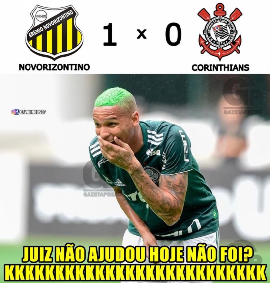 Os melhores memes de Novorizontino 1 x 0 Corinthians