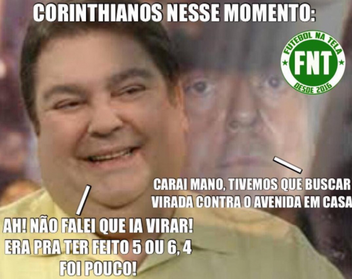 Os melhores memes da vitória do Corinthians sobre o Avenida