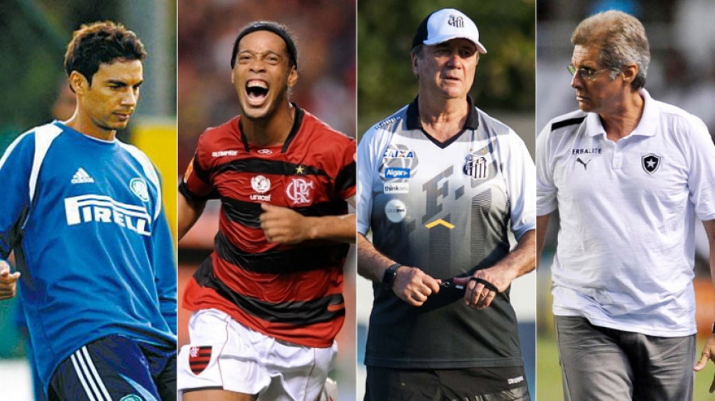 Montagem - Dininho, Ronaldinho Gaúcho , Levir Culpi, Oswaldo de Oliveira