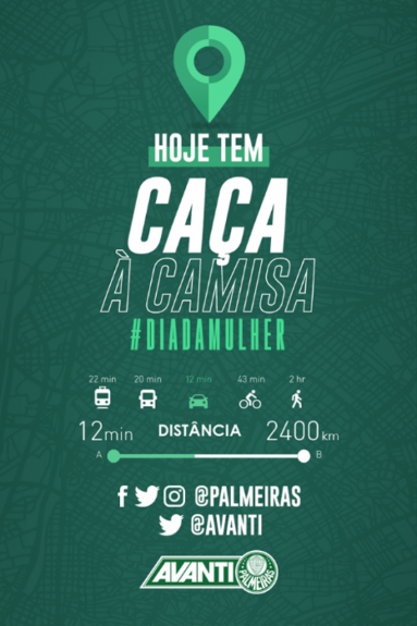 Palmeiras fez uma promoção especial para o Dia Internacional da Mulher