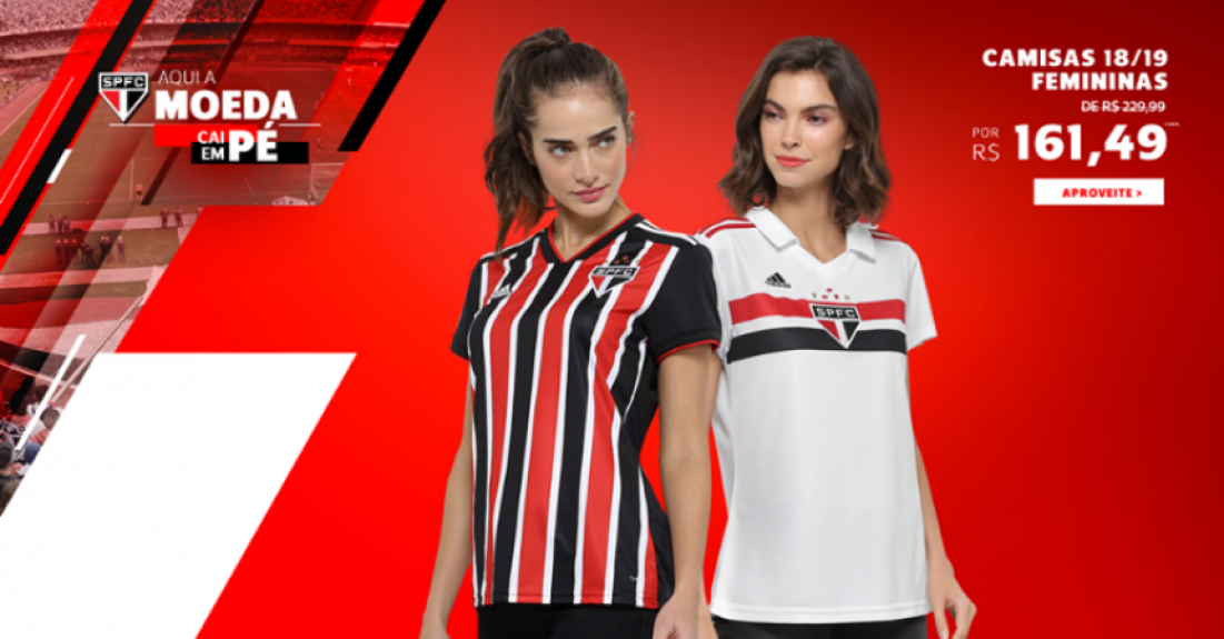 O São Paulo fez promoção nas camisas femininas por conta do Dia das Mulheres