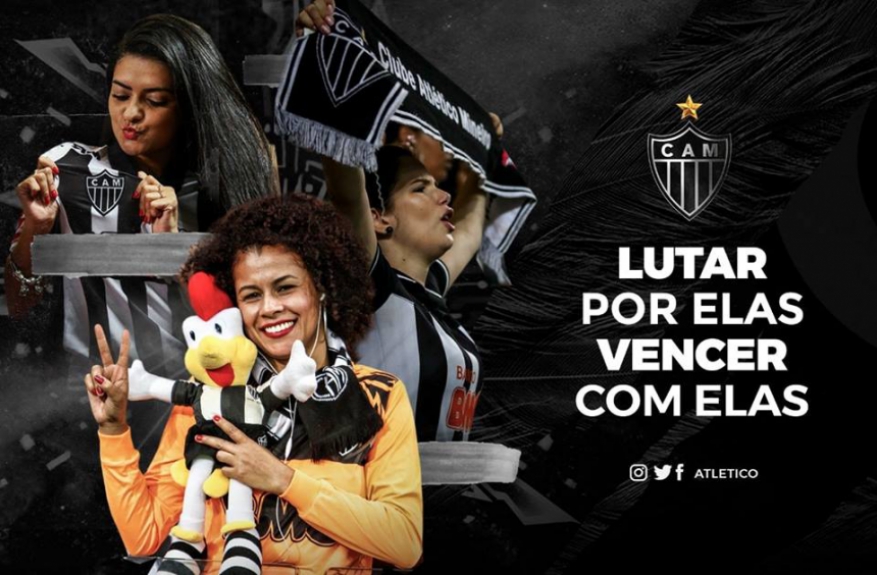 O Galo ressaltou as diferentes gerações da torcida feminina