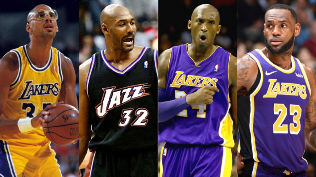 Maiores cestinhas da NBA -- Kareem Abdul-Jabbar - Karl Malone - Kobe Bryant - LeBron James