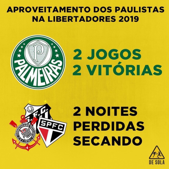 Torcedores do Palmeiras mostram empolgação após início na Libertadores