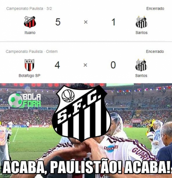 Os melhores memes de Botafogo-SP 4 x 0 Santos