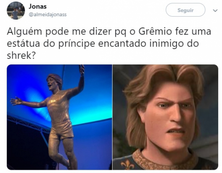 Estátua de Renato Gaúcho rende memes