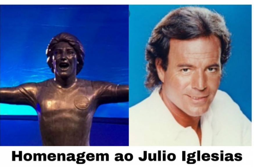 Estátua de Renato Gaúcho rende memes