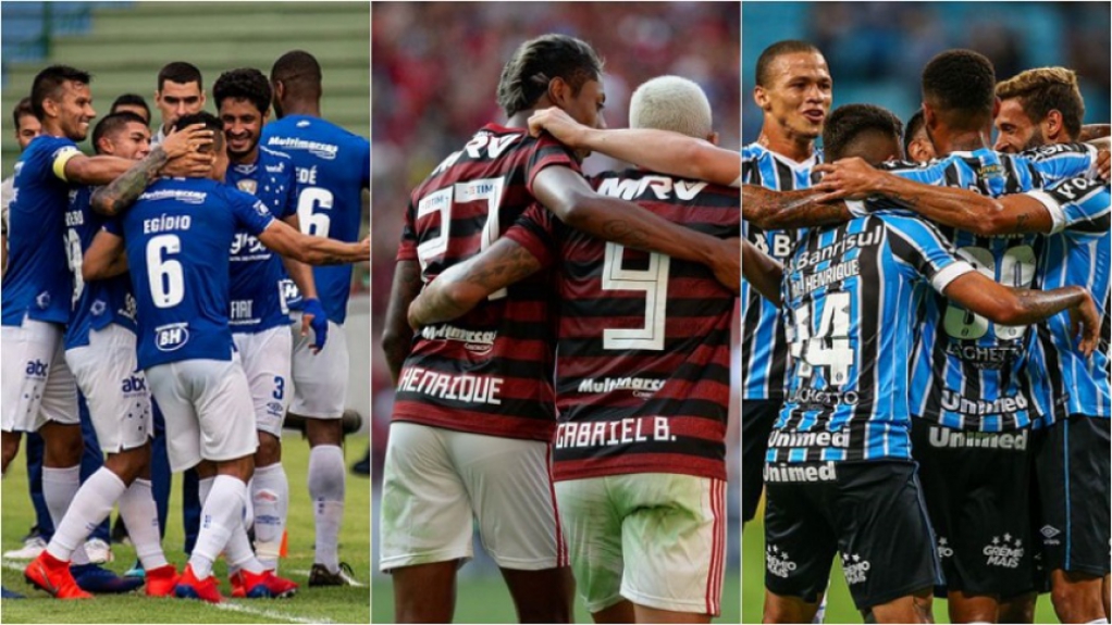 Montagem - Cruzeiro, Flamengo e Grêmio