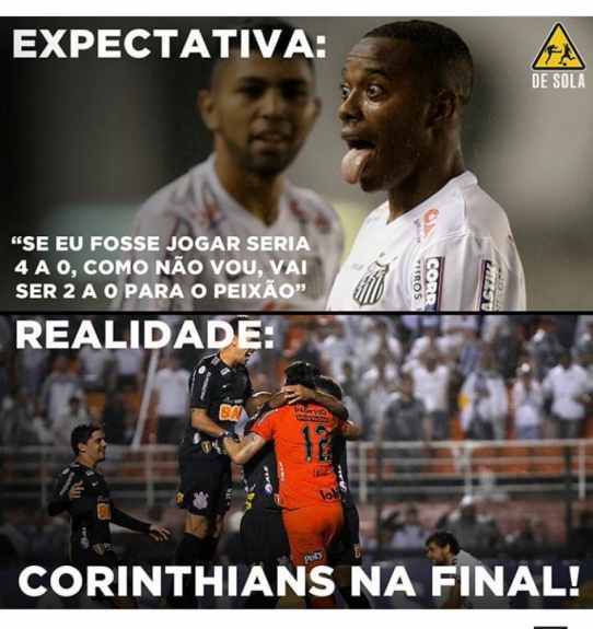 Os memes de Santos x Corinthians