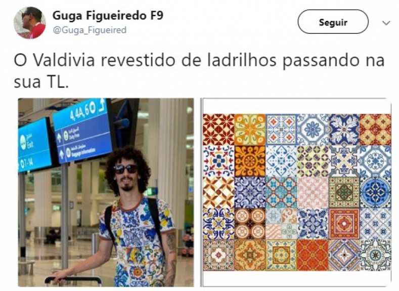 Internautas brincam com roupa de Valdívia