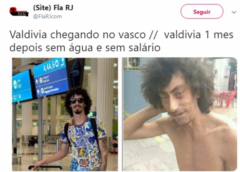 Internautas brincam com roupa de Valdívia