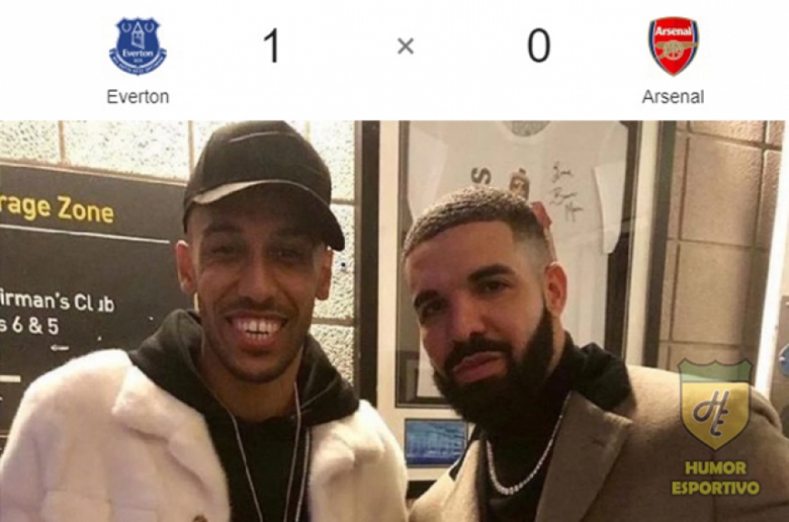 Em 2 de abril, Aubameyang tirou foto com Drake em turnê do cantor pela Europa. Na partida seguinte, derrota do Arsenal para o Everton