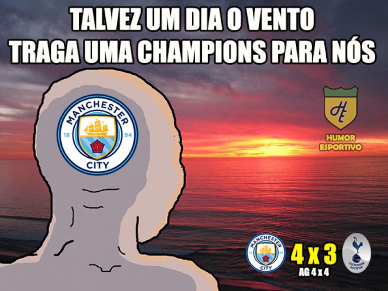 Champions League: os memes da classificação do Tottenham sobre o Manchester City