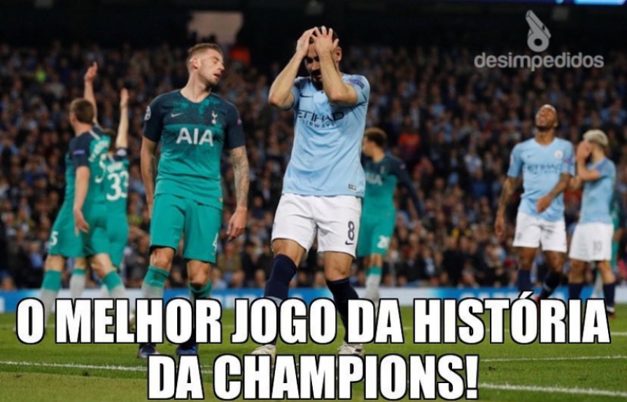 Champions League: os memes da classificação do Tottenham sobre o Manchester City