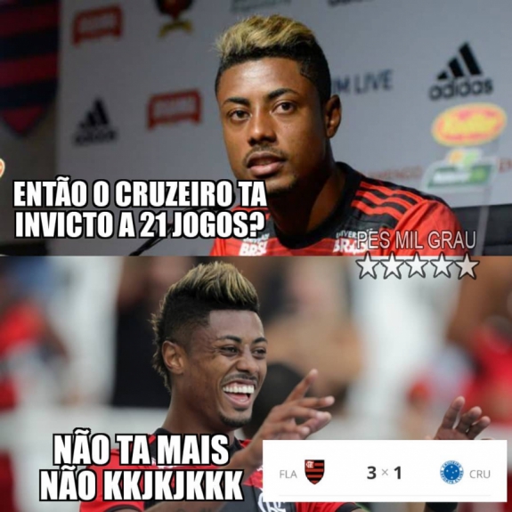 Memes do Brasileirão: Flamengo 3 x 1 Cruzeiro