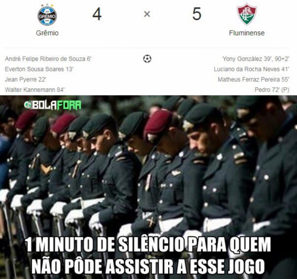Memes do Brasileirão: Grêmio 4 x 5 Fluminense