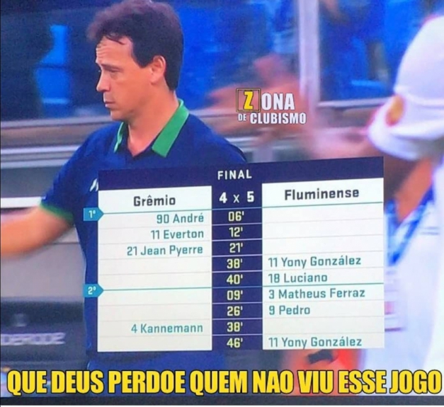 Memes do Brasileirão: Grêmio 4 x 5 Fluminense