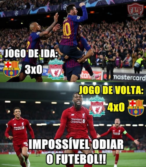 Liverpool Vs Barcelona Champions League Lfc 4 0 Fcb Liverpool