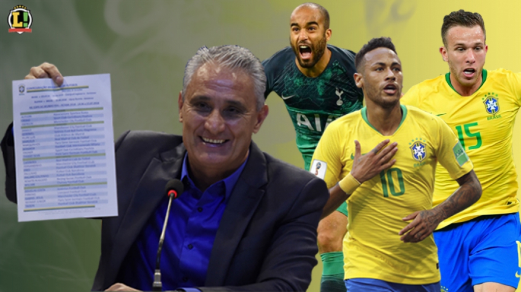 Arte - Tite + Neymar, Lucas e Arthur