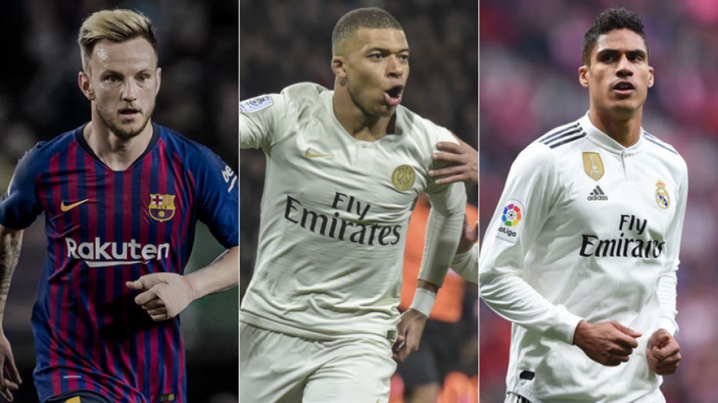 Rakitic, Mbappé, Varane