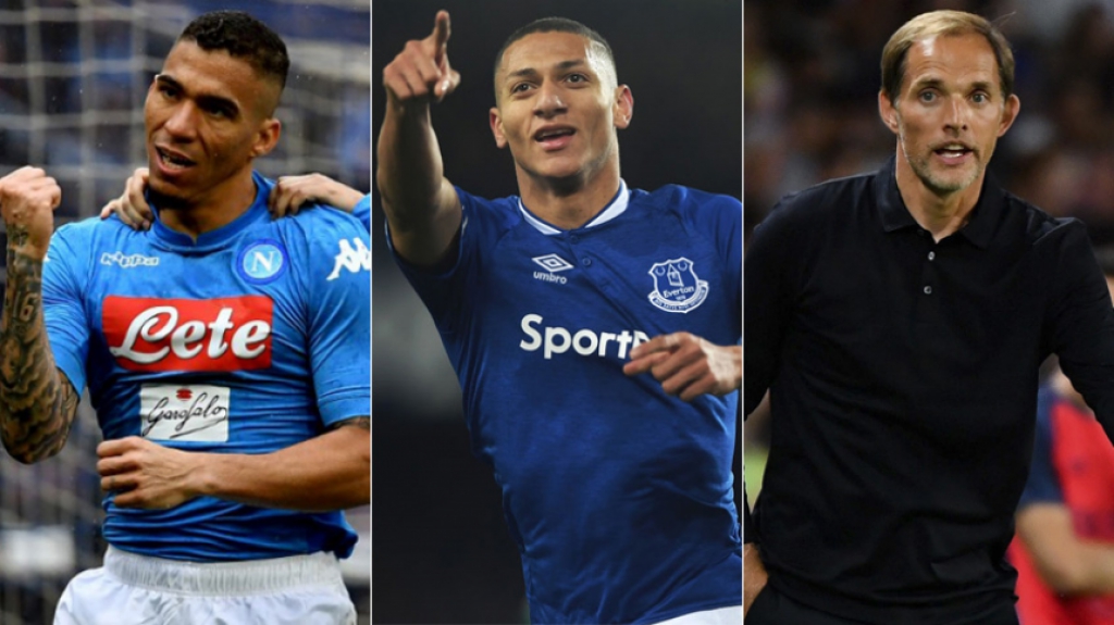 Allan, Richarlison e Thomas Tuchel