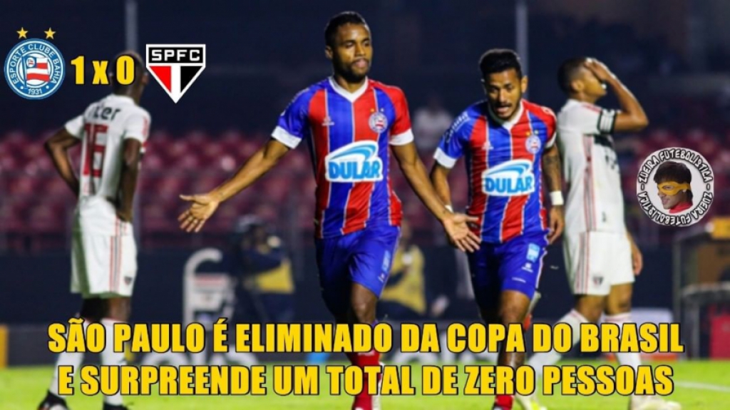 São Paulo é zoado após eliminação da Copa do Brasil para o Bahia