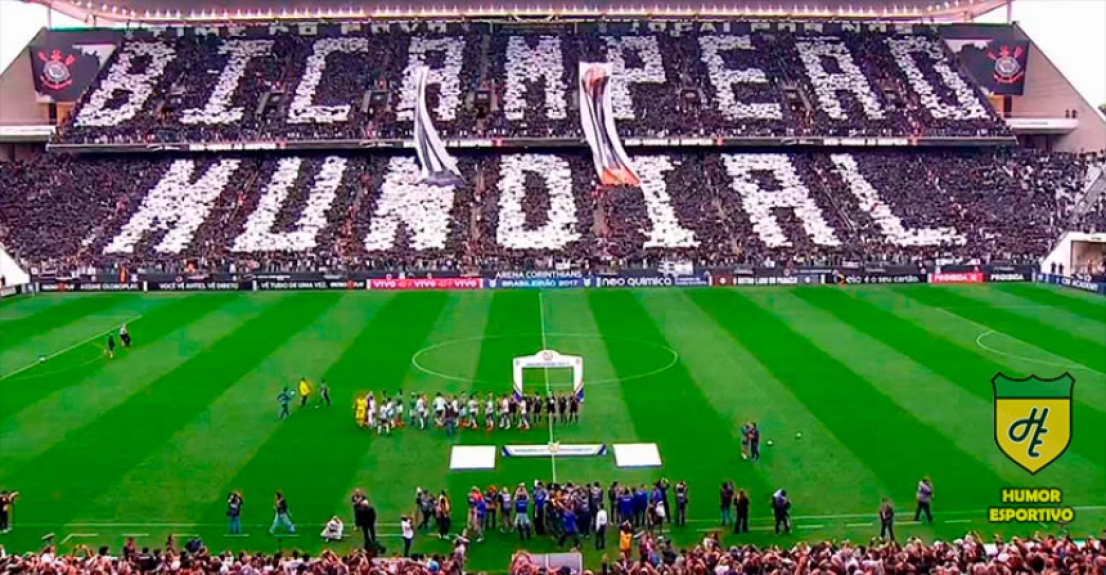 Mosaico do Corinthians: 'Bicampeão mundial' - Corinthians x Palmeiras (05/11/2017)