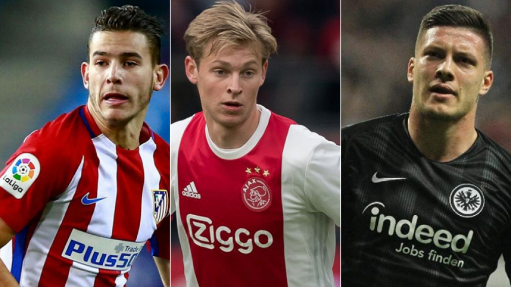 Montagem - Lucas Hernández, De Jong e Jovic