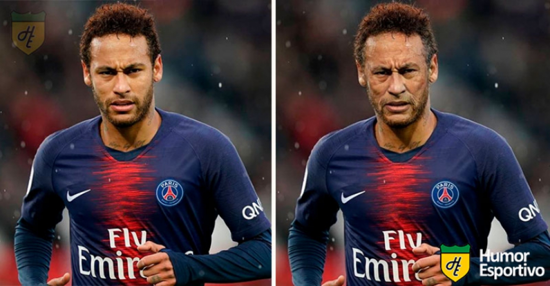 Jogadores com filtro de idoso: Neymar