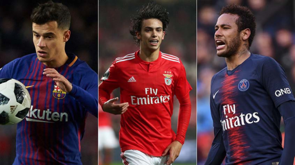 Montagem Coutinho, João Félix, Neymar