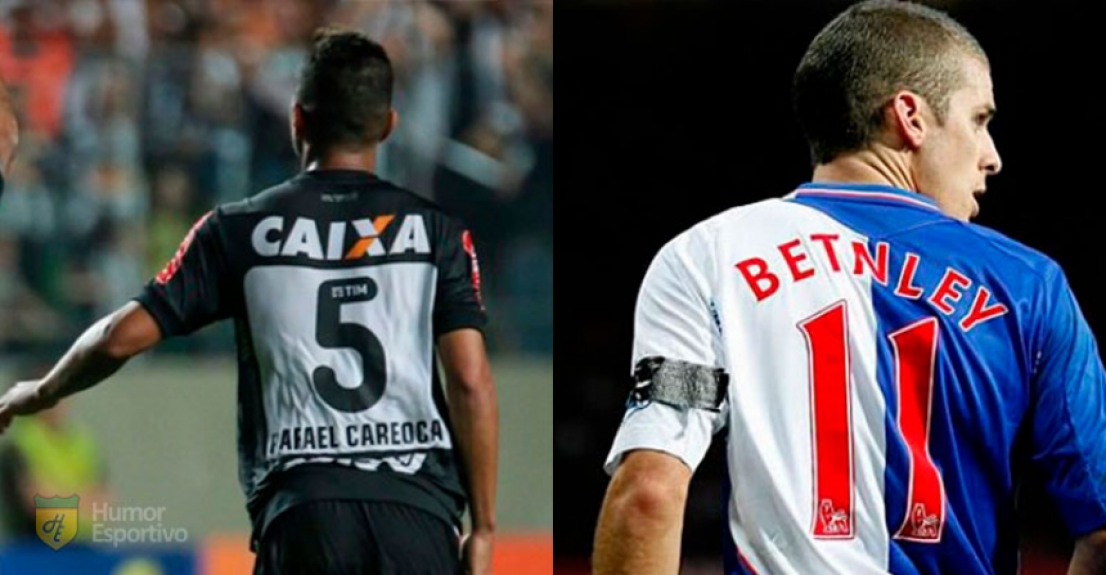 Gafe em camisas: Rafael Carioca virou Careoca e Bentley virou Betnley