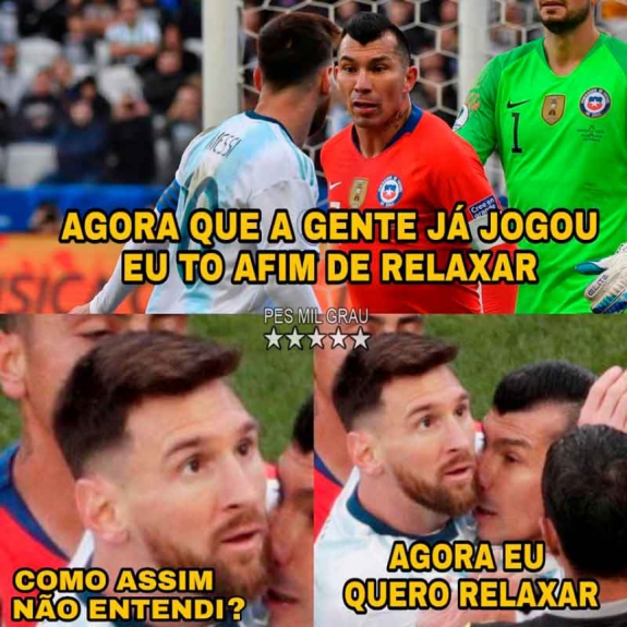 Copa América: Messi é expulso contra o Chile e vira meme