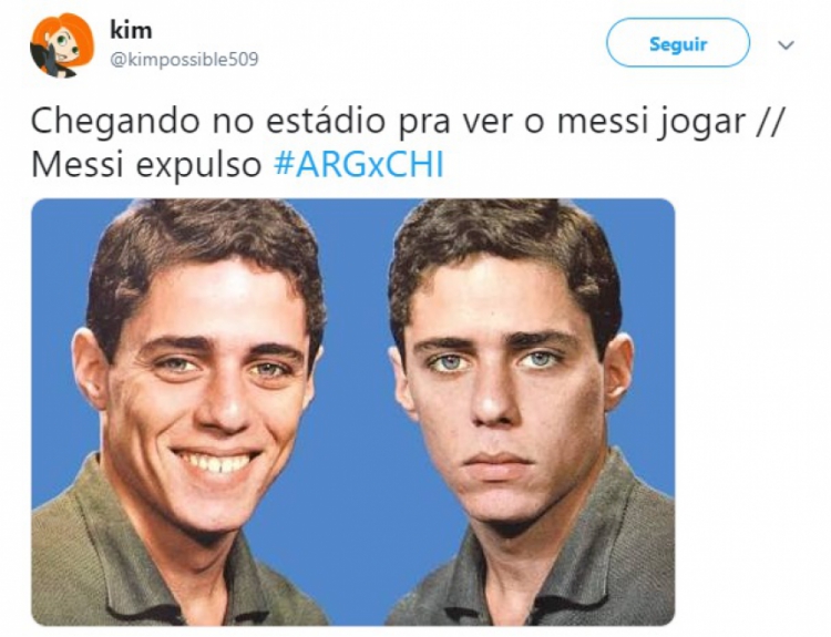 Copa América: Messi é expulso contra o Chile e vira meme