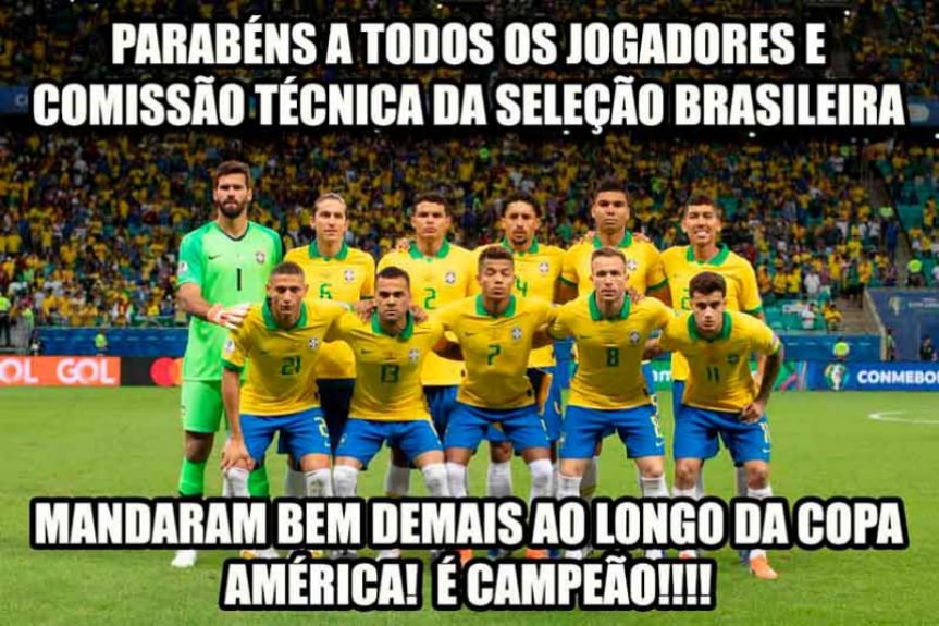 Veja os memes do título da Copa América da Seleção Brasileira LANCE!