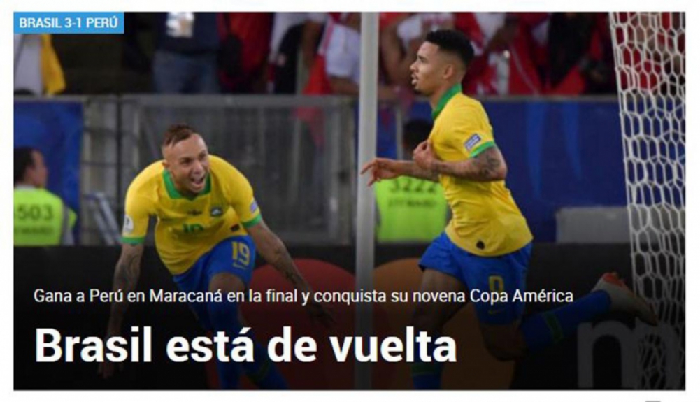Manchetes - Brasil x Peru