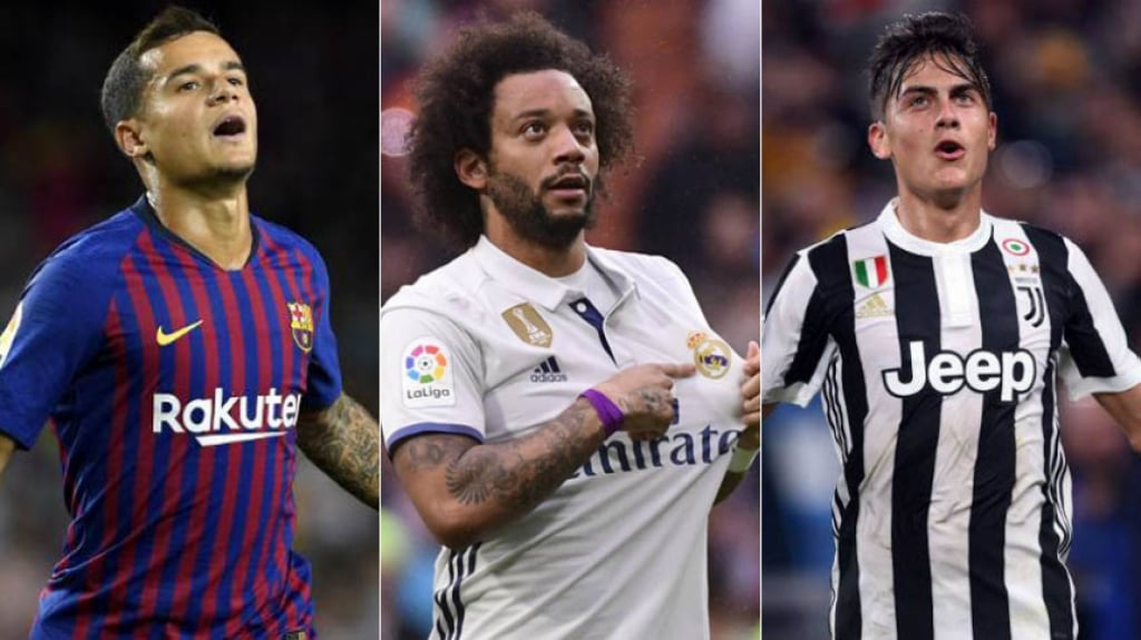 Montagem - Coutinho, Marcelo e Dybala