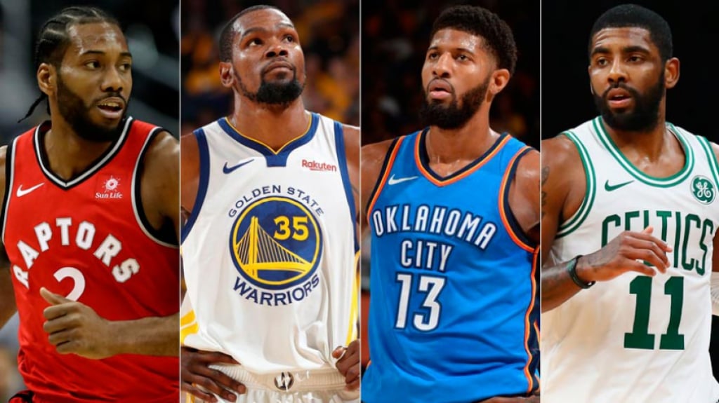 Montagem - Kawhi, Durant, Irving e Paul George