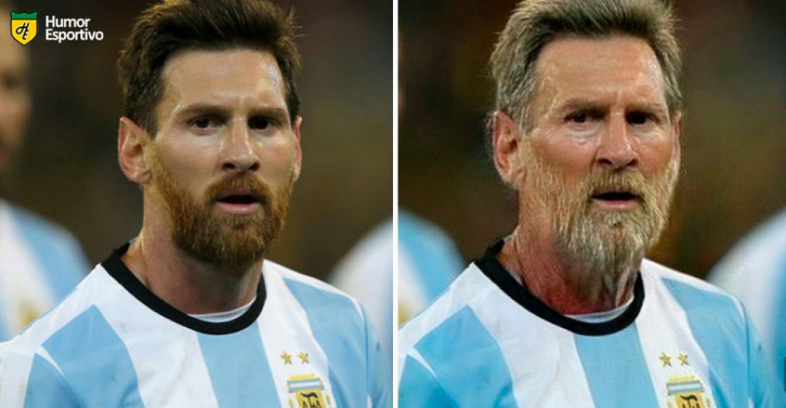 Jogadores com filtro de idoso: Messi