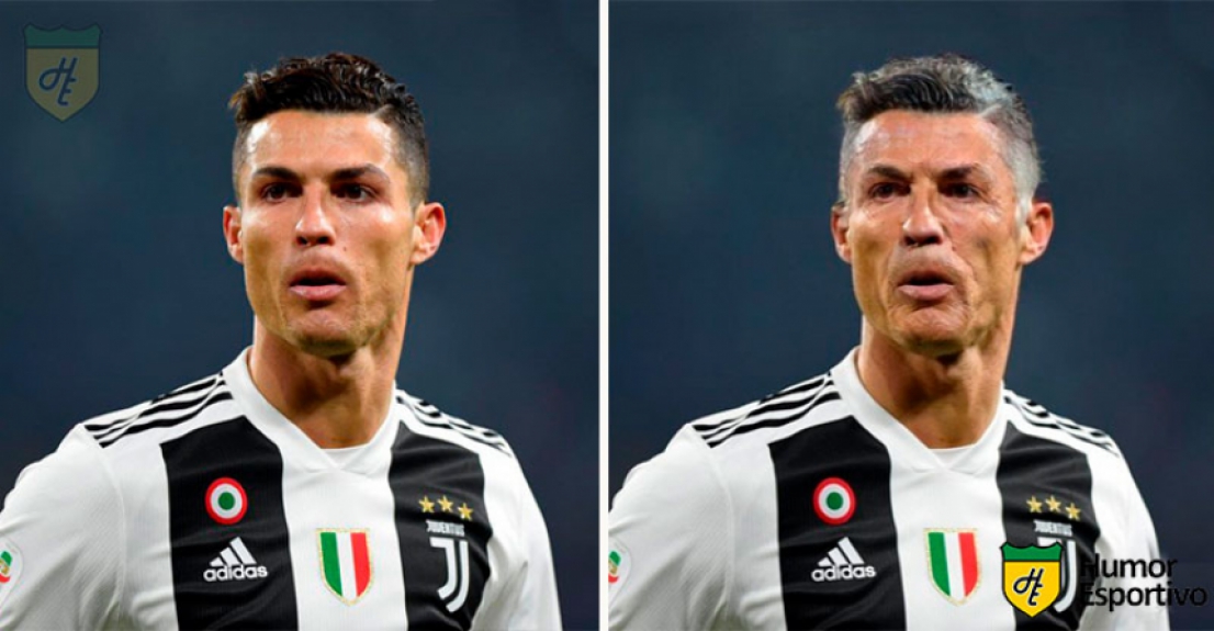 Jogadores com filtro de idoso:Cristiano Ronaldo