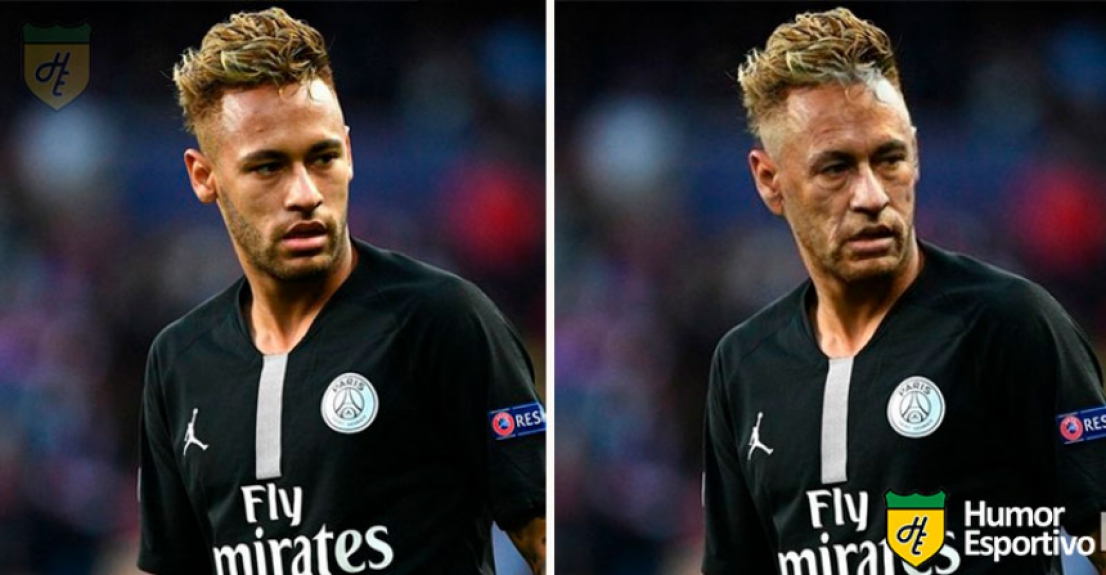 Jogadores com filtro de idoso: Neymar