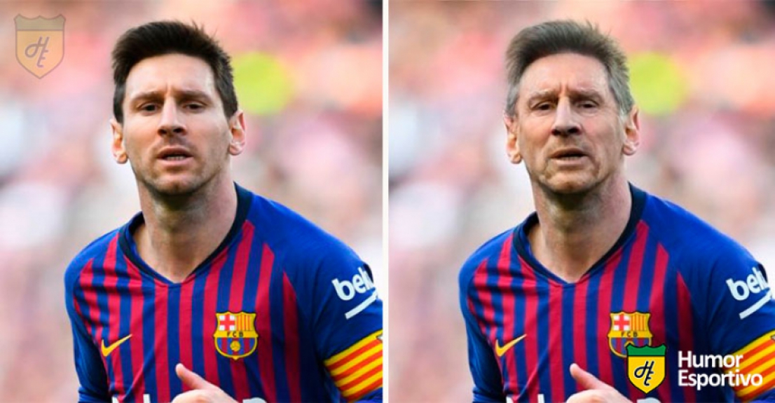 Jogadores com filtro de idoso: Messi